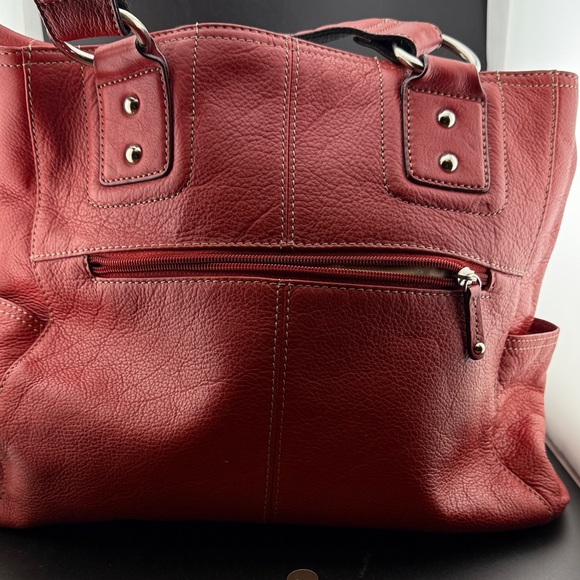 Tignanello Bold Red Leather Tote - Picture 5 of 10